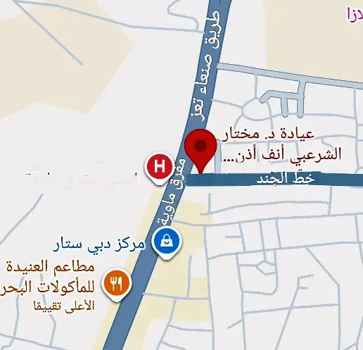 موقع عيادة د. مختار الشرعبي على الخريطة